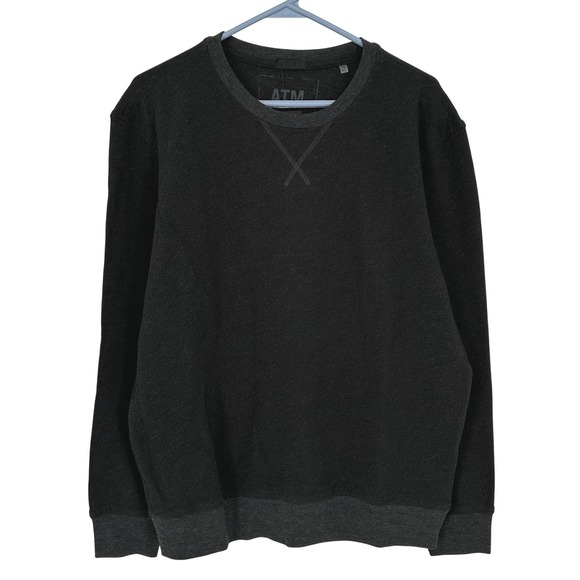 NWT ATM Collection Charcoal Heather Crewneck Sweatshirt Long Sleeve Mens Size L